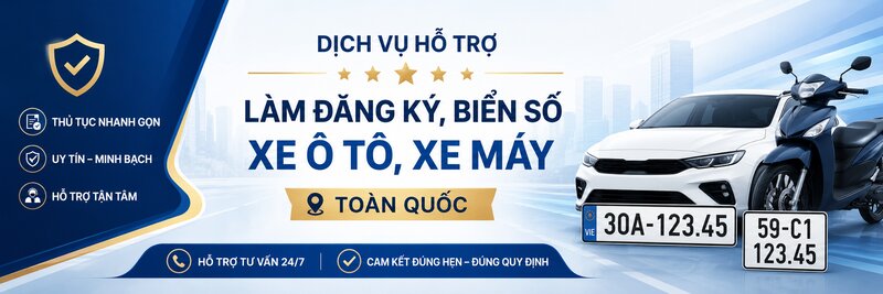 Dịch vụ đăng ký biển số xe ô tô xe máy toàn quốc