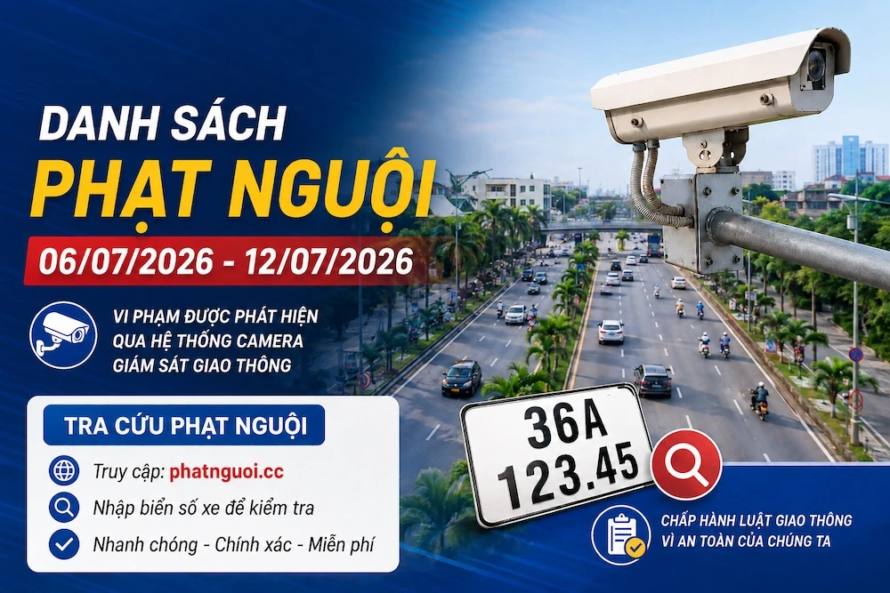 Thanh Hóa ghi nhận 237 phương tiện vi phạm qua Camera AI tuần từ 06/7 đến 12/7/2026